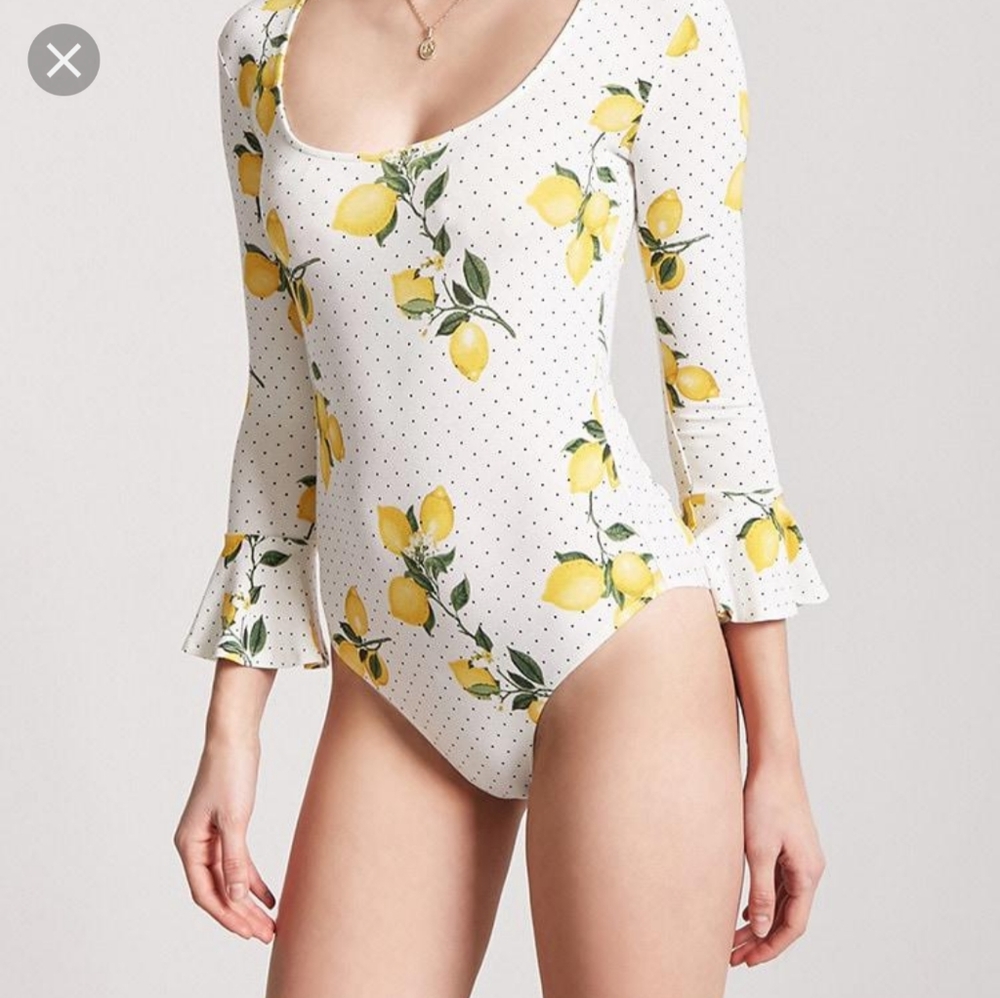 Never worn lemon bodysuit
